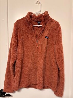 Patagonia Orange Sherpa Fleece Pullover with Logo